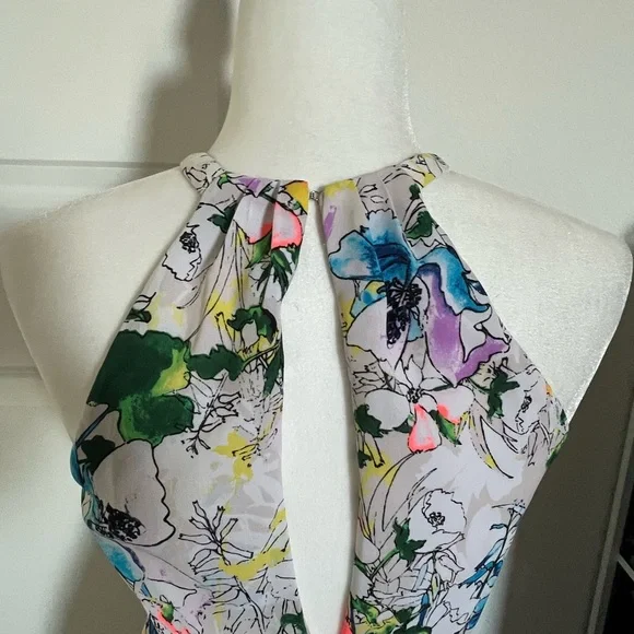 EUC Express Bright Floral Mini Dress - 6 - Picture 6 of 9